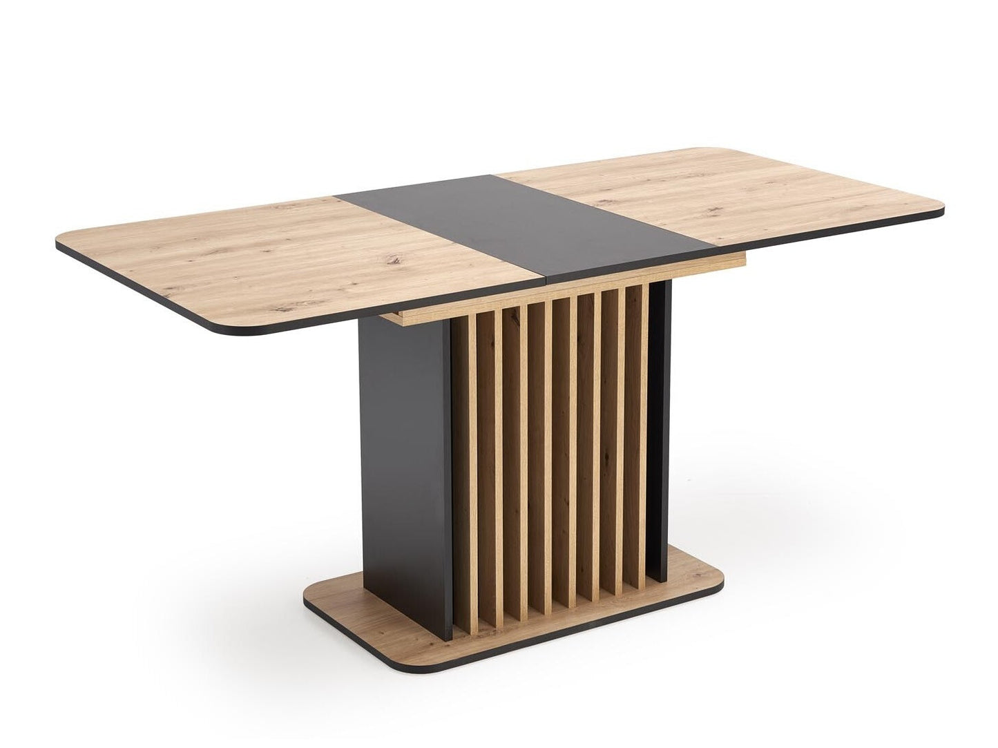Stalas WILSON extension stalas, top - artisan ąžuolas / juoda, kojos - artisan ąžuolas / juoda V-UA-WILSON-ST