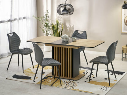 Stalas WILSON extension stalas, top - artisan ąžuolas / juoda, kojos - artisan ąžuolas / juoda V-UA-WILSON-ST