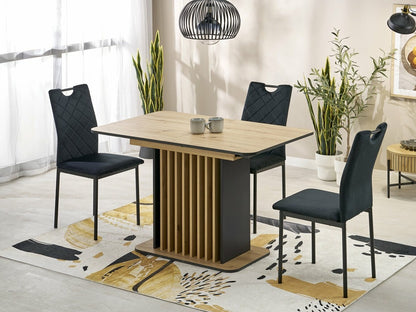 Stalas WILSON extension stalas, top - artisan ąžuolas / juoda, kojos - artisan ąžuolas / juoda V-UA-WILSON-ST