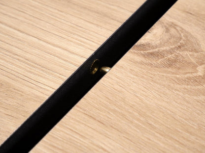 Stalas WILSON extension stalas, top - artisan ąžuolas / juoda, kojos - artisan ąžuolas / juoda V-UA-WILSON-ST