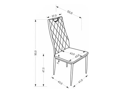 Kėdė K577 kėdė juoda / juoda V-CH-K/577-KR-CZARNY (Juoda)