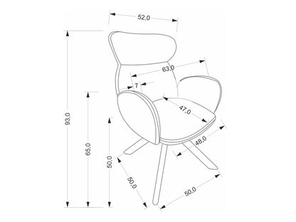 Kėdė K585 kėdė, tamsi beige / l.graikinis riešutas V-CH-K/585-KR-C.BEŻOWY/J.ORZECH