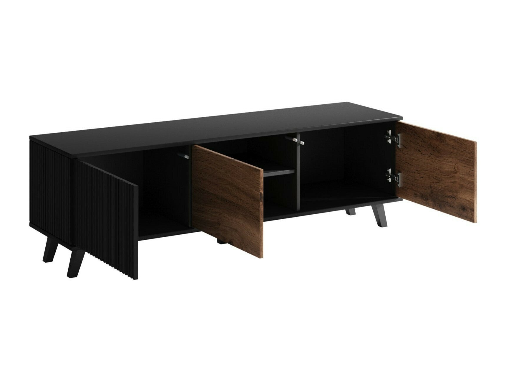 Svetainės komplektas Random 1, Spalva: Juoda + Votan ąžuolas