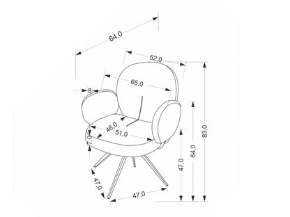 Kėdė K568 kėdė, pilka V-CH-K/568-KR-POPIELATY (Pilka)