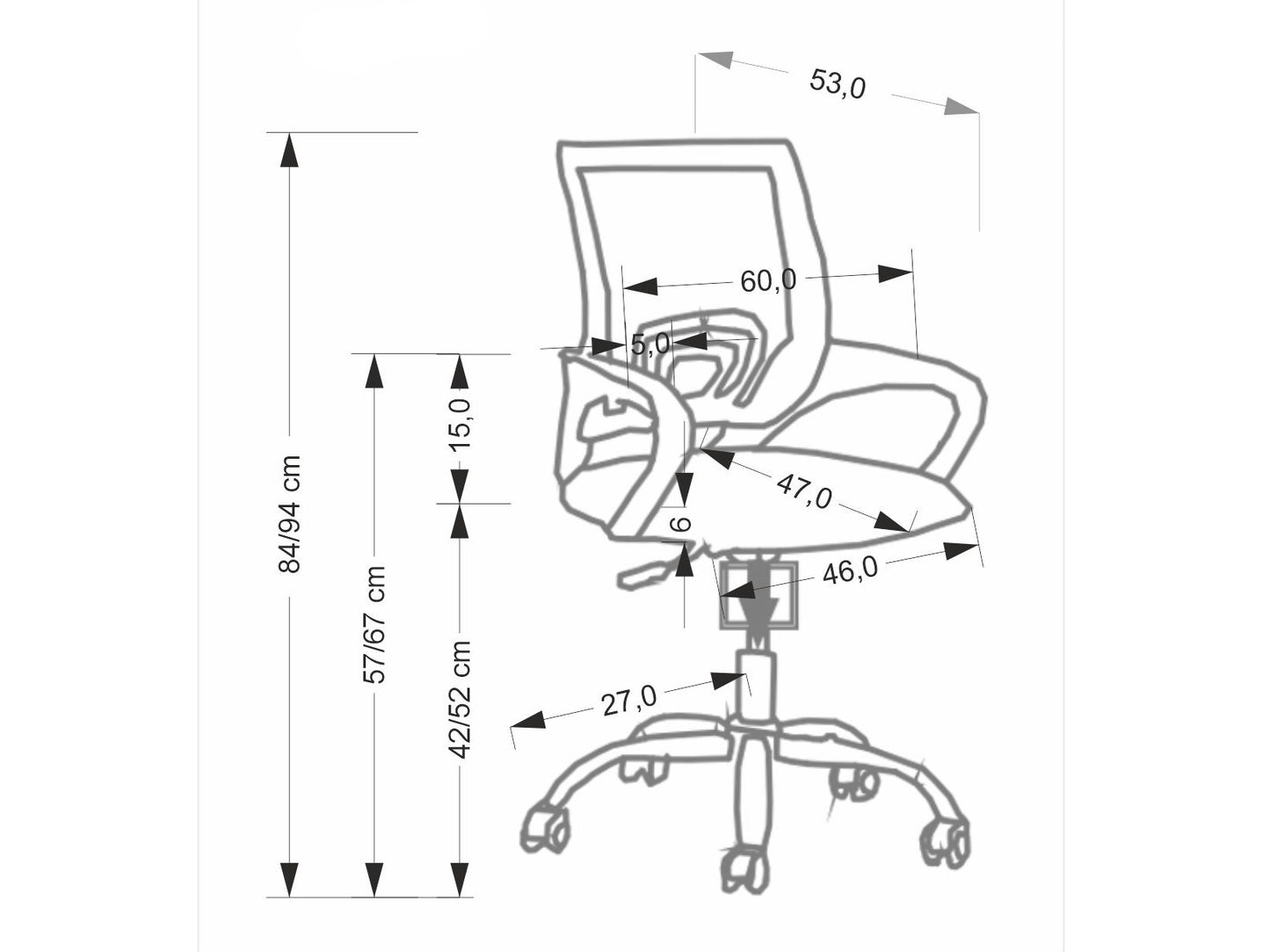 Biuro kėdė GIMLI biuro kėdė, juoda V-CH-GIMLI-FOT