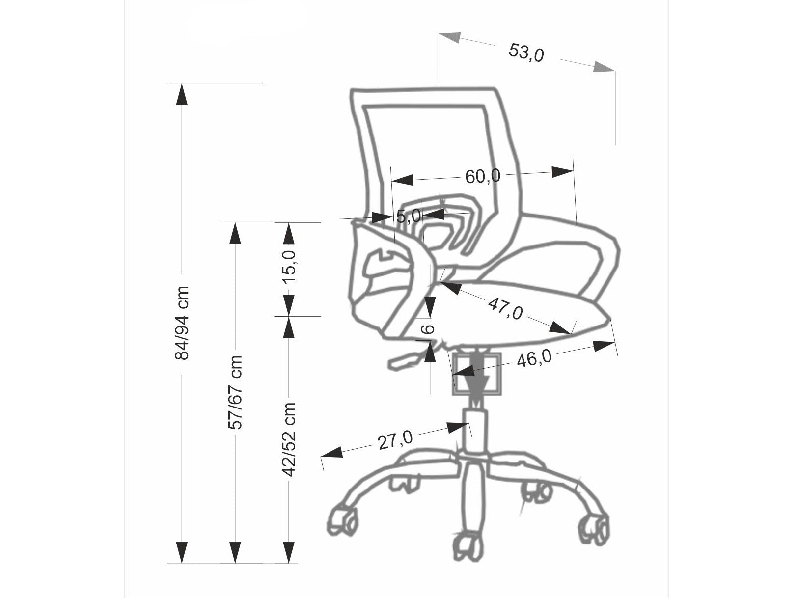 Biuro kėdė GIMLI biuro kėdė, juoda V-CH-GIMLI-FOT