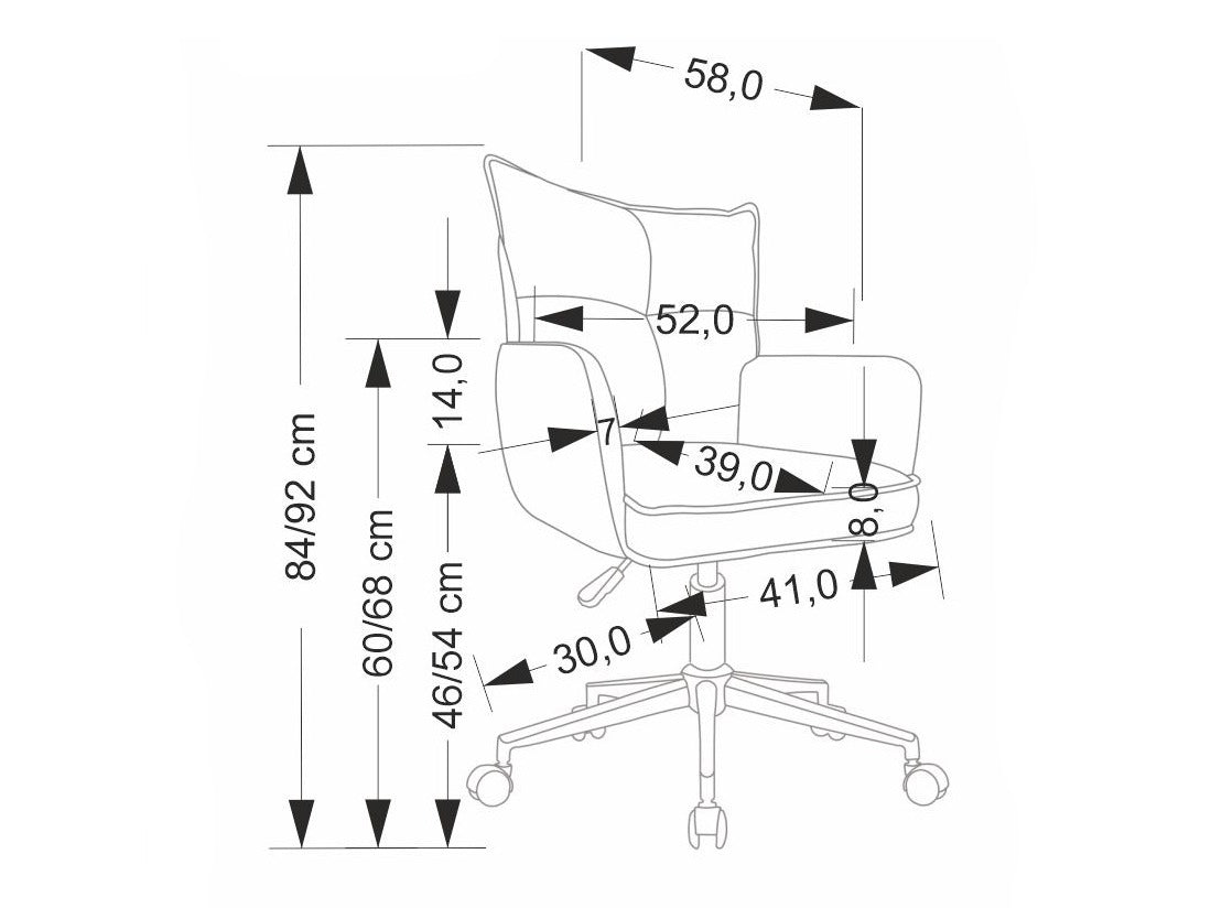 Biuro kėdė DUMBO biuro kėdė šviesi rožinė V-CH-DUMBO-FOT-J.RÓŻOWY (Rožinė + Balta)