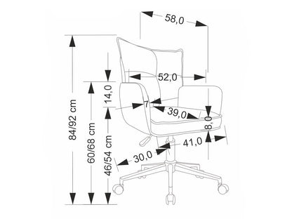 Biuro kėdė DUMBO biuro kėdė šviesi rožinė V-CH-DUMBO-FOT-J.RÓŻOWY (Rožinė + Balta)