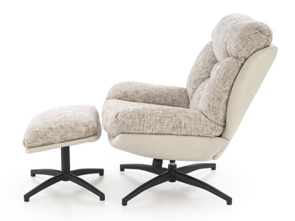 Fotelis KRONOS fotelis with ottoman, smėlinė / multicoloraudona V-CH-KRONOS-FOT