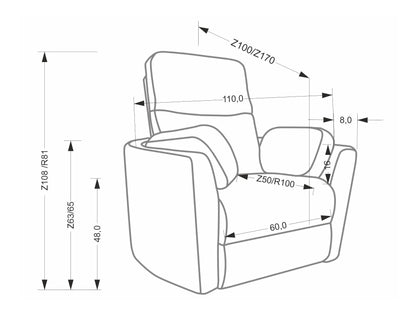 Fotelis reglaineris PEGAS leisure kėdė, smėlinė V-CH-PEGAS-FOT