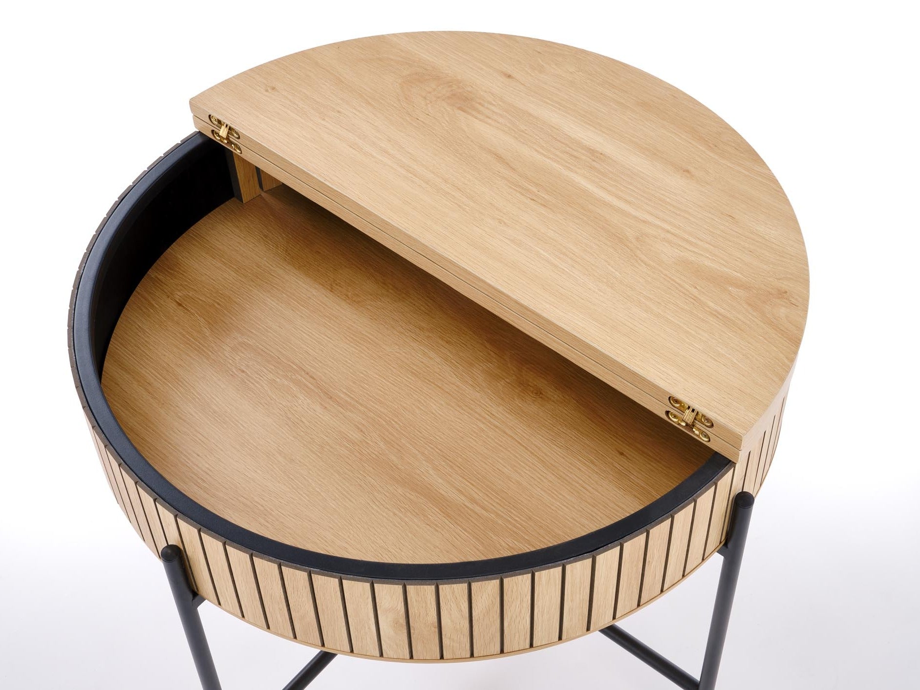 Žurnalinių staliukų komplektas DANTE komplektas of two, wnatural/juoda V-CH-DANTE-LAW