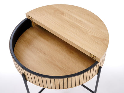 Žurnalinių staliukų komplektas DANTE komplektas of two, wnatural/juoda V-CH-DANTE-LAW