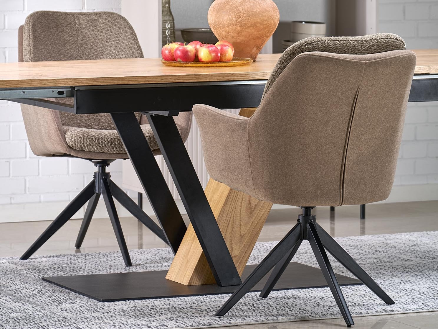 Kėdė K591 swivel kėdė, ruda V-CH-K/591-KR-BRĄZOWY