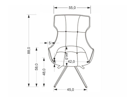 Kėdė K573 kėdė, pilka V-CH-K/573-KR-POPIEL (Pilka)