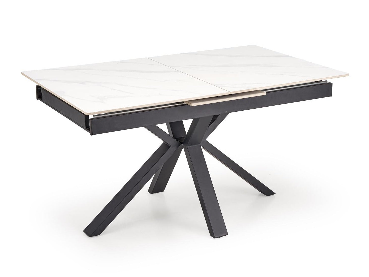 Stalas PLATAN extension stalas, baltas marmuras / juoda V-CH-PLATAN-ST