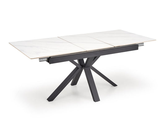 Stalas PLATAN extension stalas, baltas marmuras / juoda V-CH-PLATAN-ST