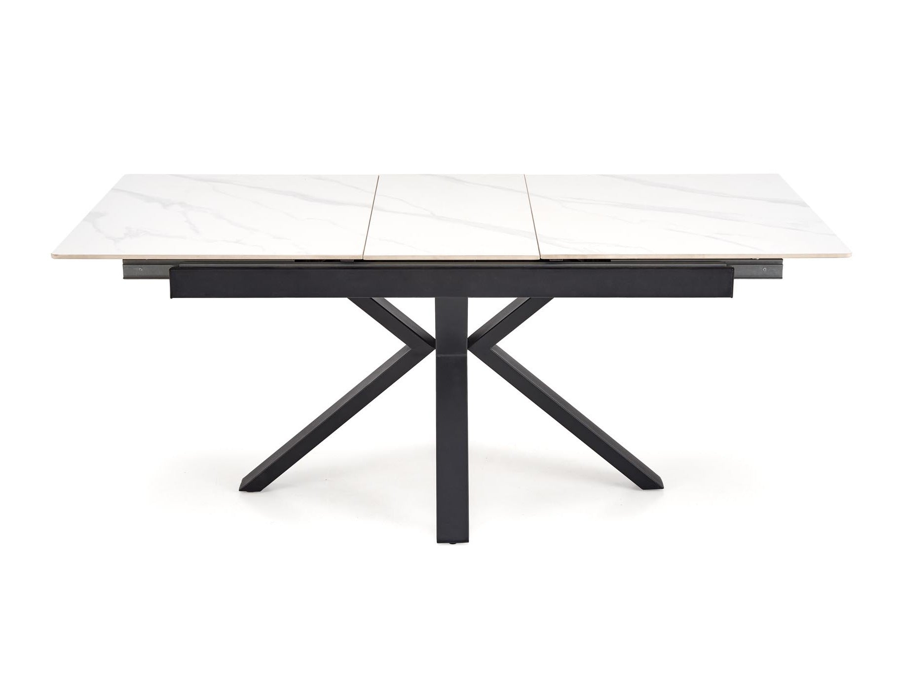 Stalas PLATAN extension stalas, baltas marmuras / juoda V-CH-PLATAN-ST
