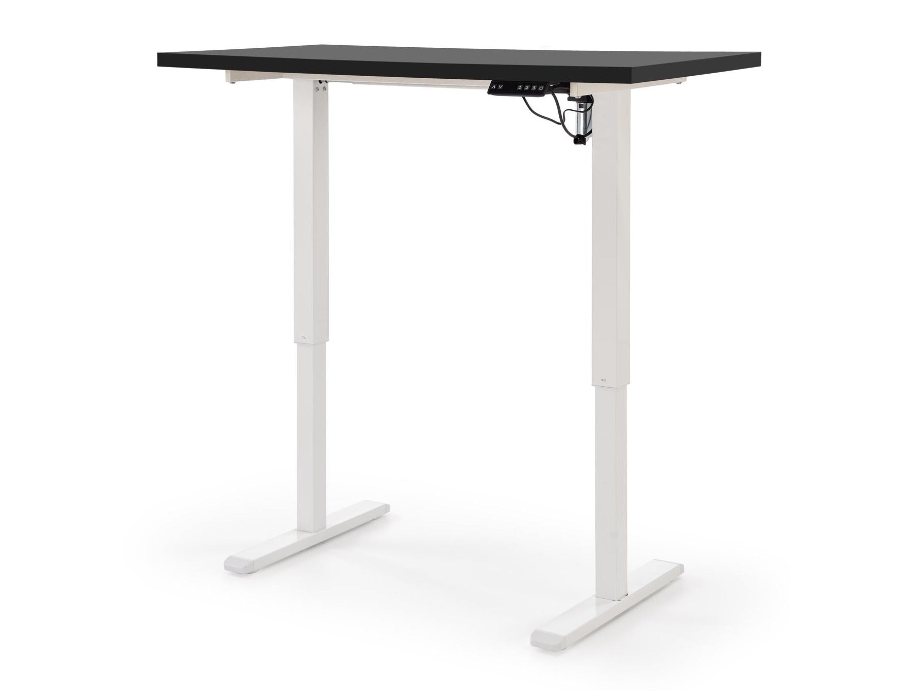Reguliuojamo aukščio darbo stalas B/54 darbo stalas with reguliuojamas aukštis, top - juoda, frame - balta V-CH-B/54-CZARNY/BIAŁY (Juoda + Balta)
