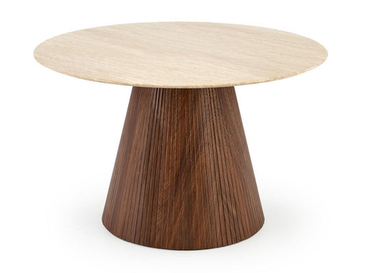 Stalas PIREUS apvalus stalas travertine V-CH-PIREUS-ST