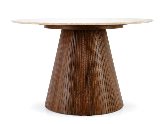 Stalas PIREUS apvalus stalas travertine V-CH-PIREUS-ST