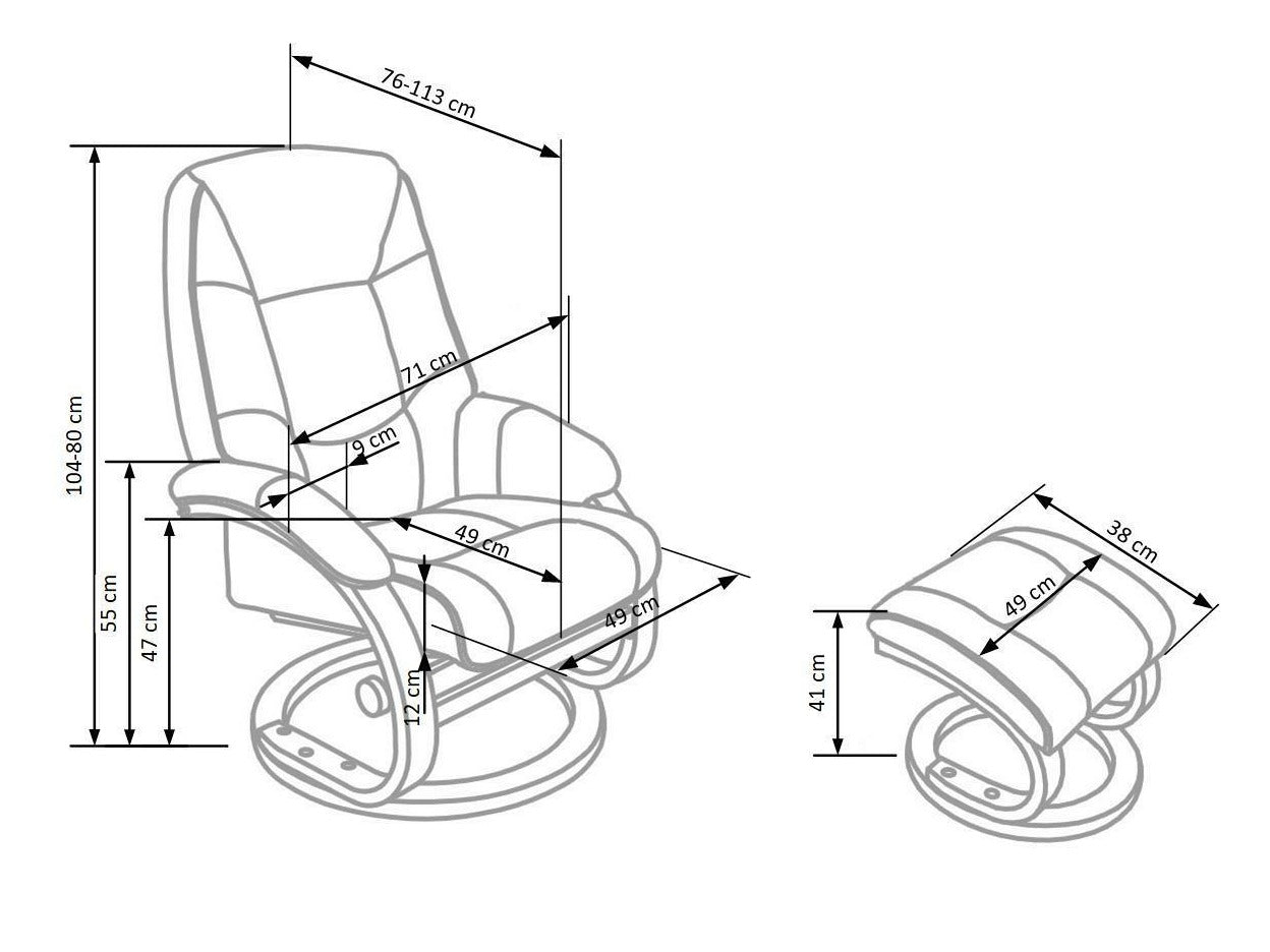 Fotelis Matador, Juoda 4257306
