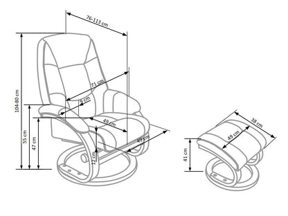 Fotelis Matador, Juoda 4257306