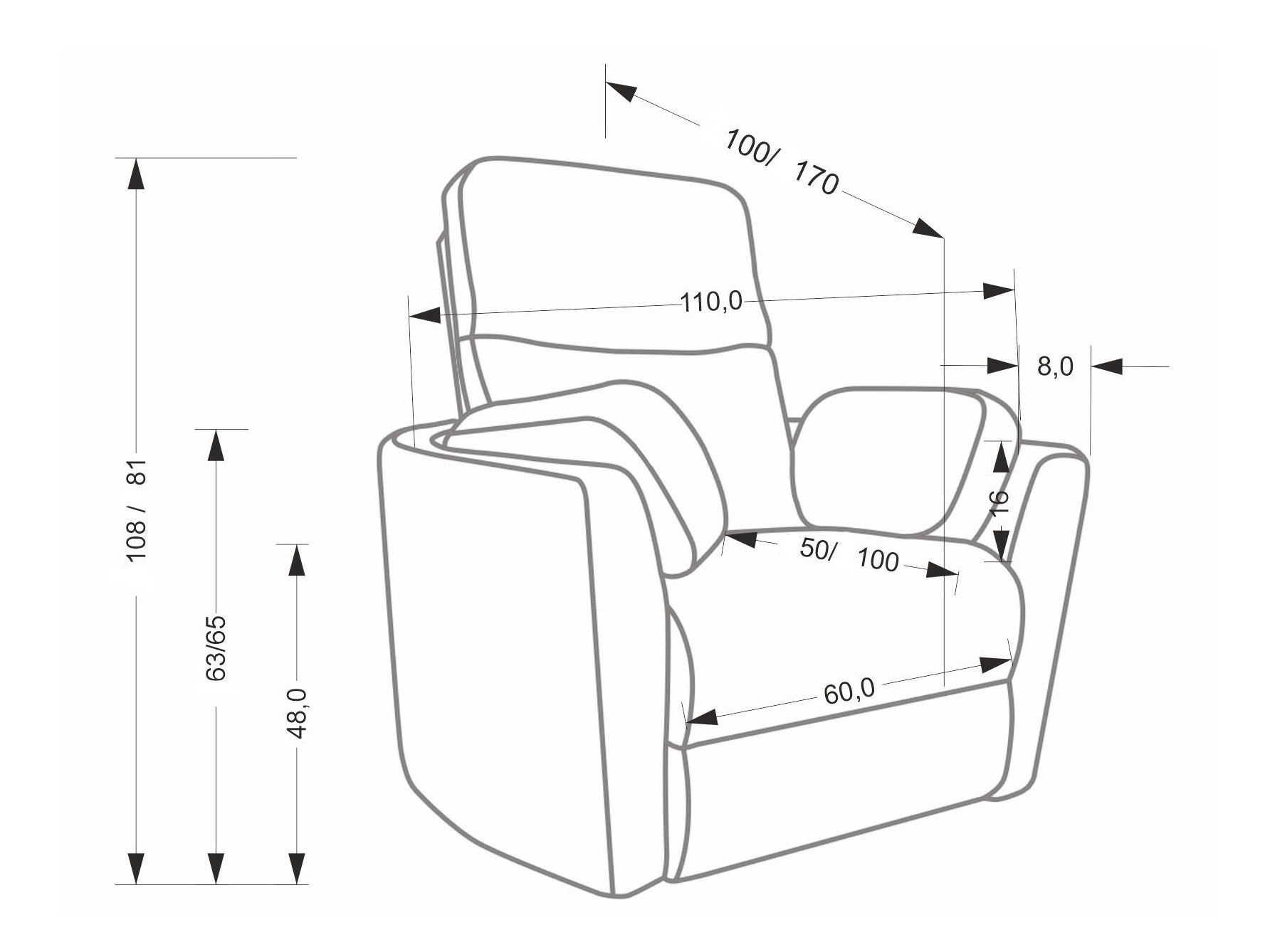 Fotelis reglaineris PEGAS leisure kėdė V-CH-PEGAS-FOT-MUSZTARDOWY, Spalva: Geltona