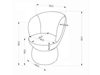Kėdė K581 kėdė, pilka V-CH-K/581-KR-POPIELATY (Pilka)