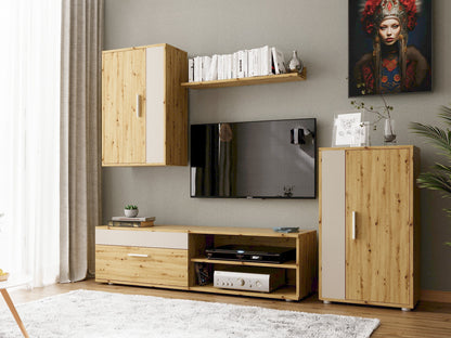 Svetainės komplektas BENSON komplektas color: artisan ąžuolas / kašmyras V-UA-BENSON-ARTISAN/KASZMIR (Artisan ąžuolas + Kašmyras)