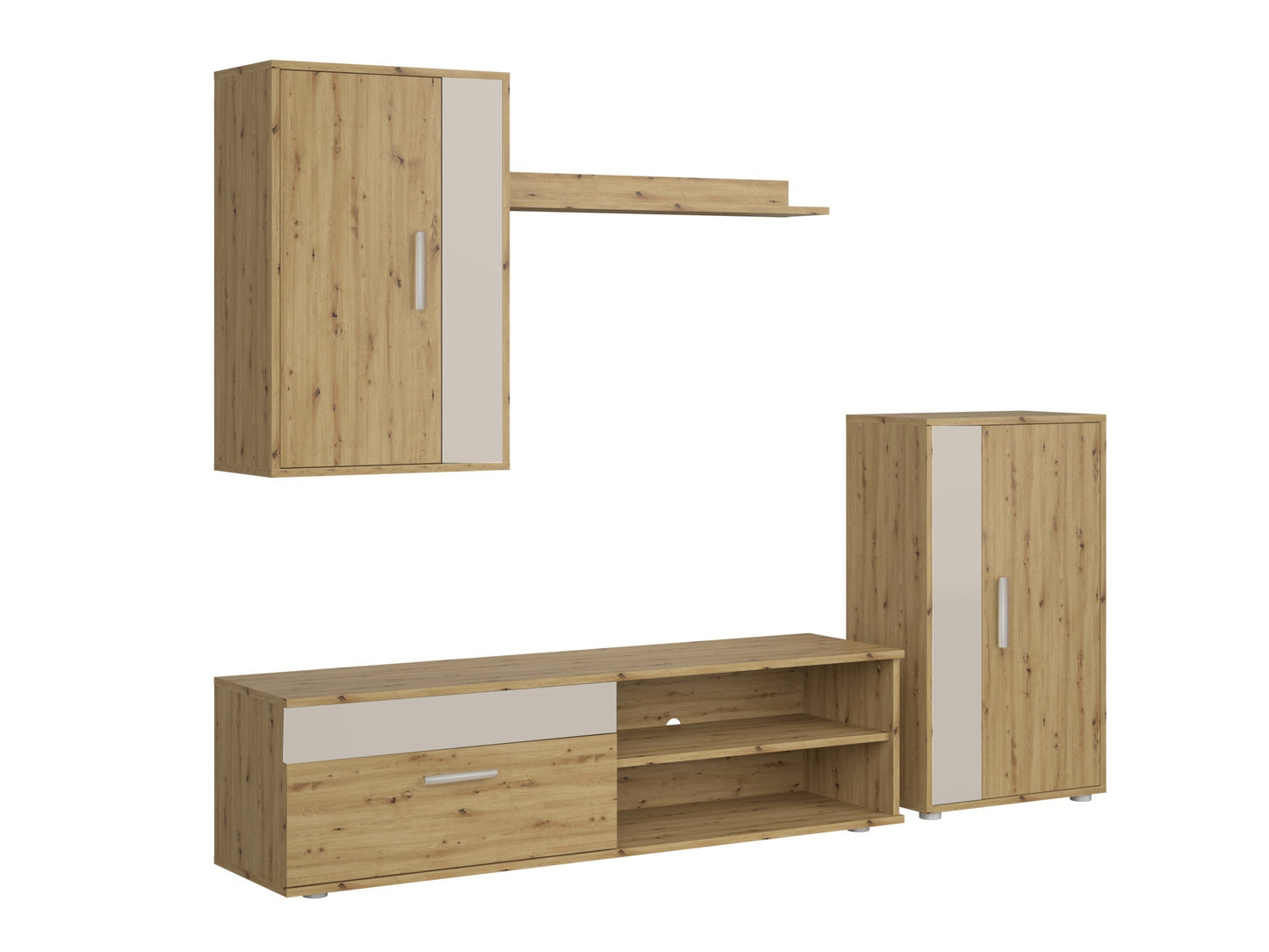 Svetainės komplektas BENSON komplektas color: artisan ąžuolas / kašmyras V-UA-BENSON-ARTISAN/KASZMIR (Artisan ąžuolas + Kašmyras)