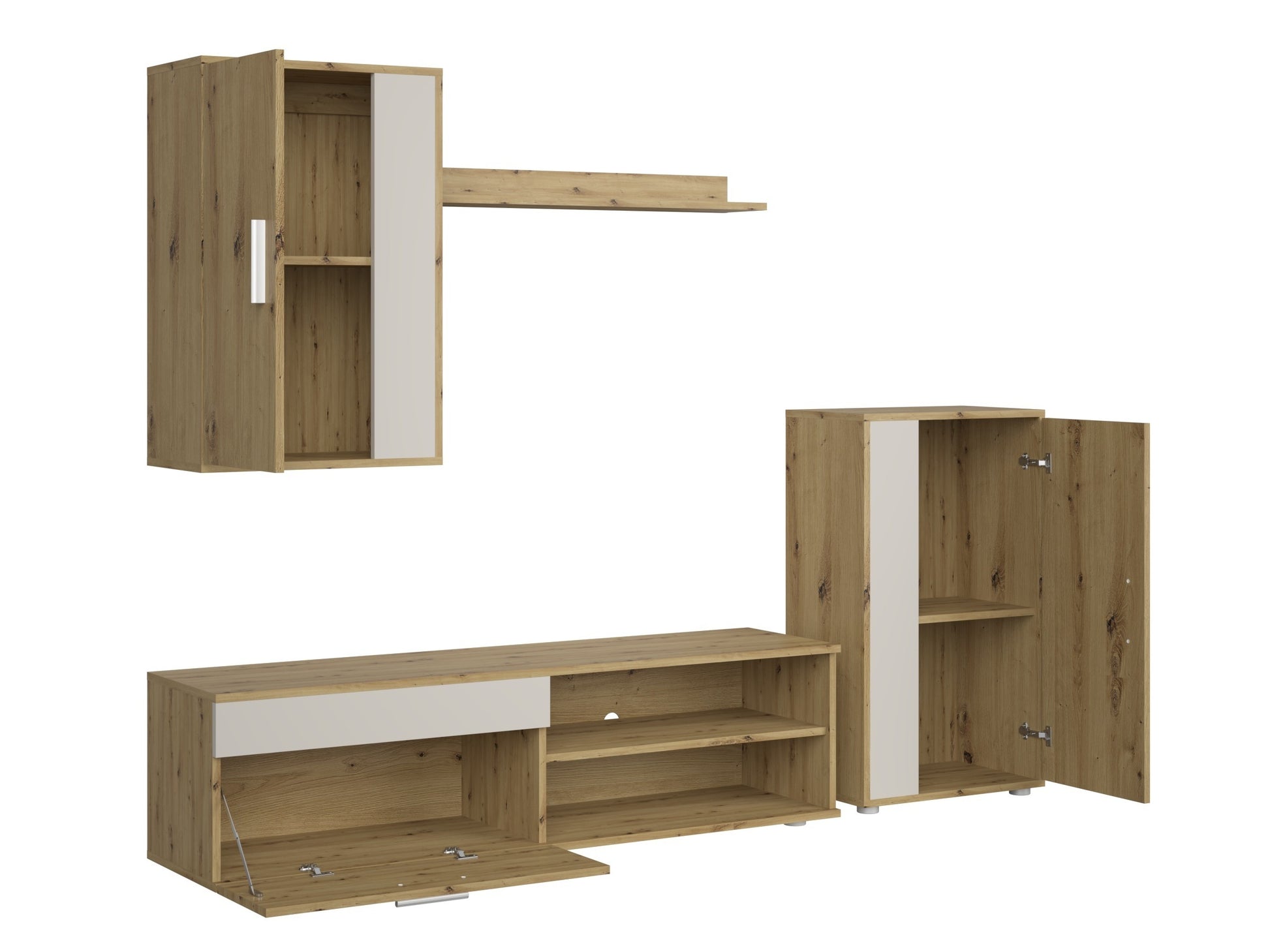 Svetainės komplektas BENSON komplektas color: artisan ąžuolas / kašmyras V-UA-BENSON-ARTISAN/KASZMIR (Artisan ąžuolas + Kašmyras)