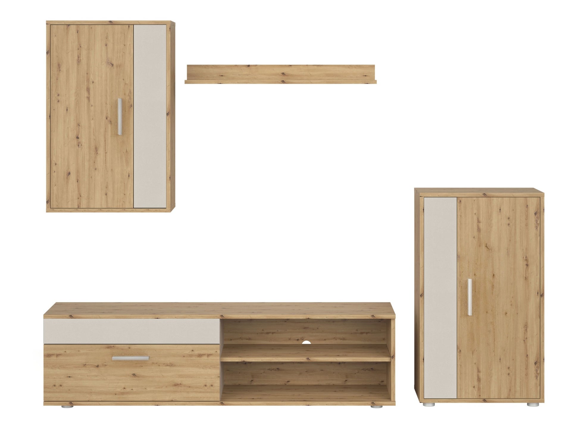 Svetainės komplektas BENSON komplektas color: artisan ąžuolas / kašmyras V-UA-BENSON-ARTISAN/KASZMIR (Artisan ąžuolas + Kašmyras)