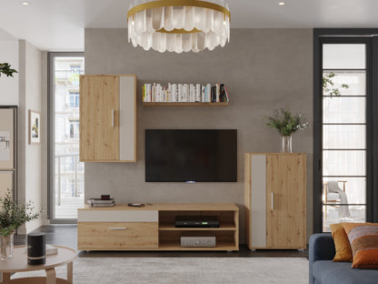 Svetainės komplektas BENSON komplektas color: artisan ąžuolas / kašmyras V-UA-BENSON-ARTISAN/KASZMIR (Artisan ąžuolas + Kašmyras)