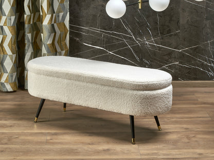 Minkštasuolis AVEIRO suoliukas with storage funstion, kreminėy V-CH-AVEIRO-ŁAWKA 4355761