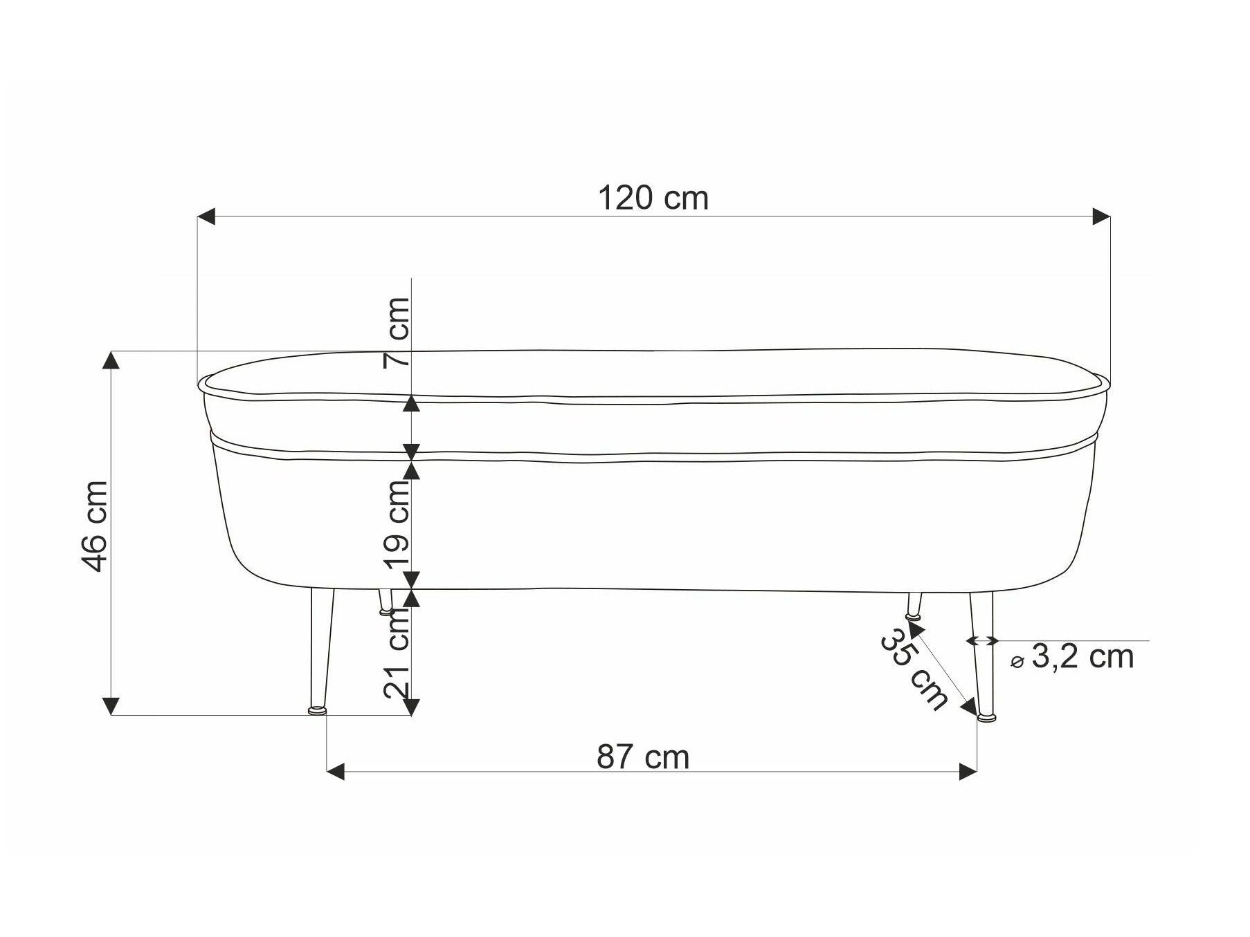 Minkštasuolis AVEIRO suoliukas with storage funstion, kreminėy V-CH-AVEIRO-ŁAWKA 4355767