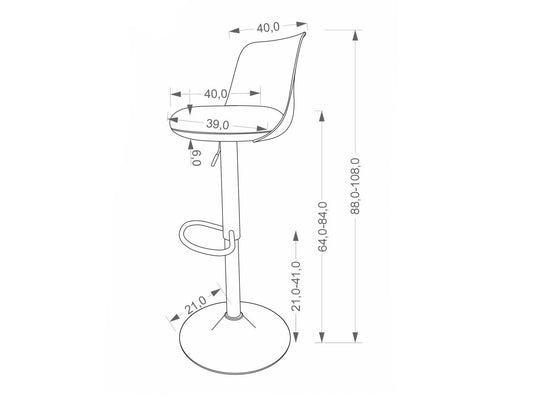 Baro kėdė H127 baro kėdė V-CH-H/127-CAPPUCCINO/POPIELATY, Spalva: Pilka + Šviesi ruda