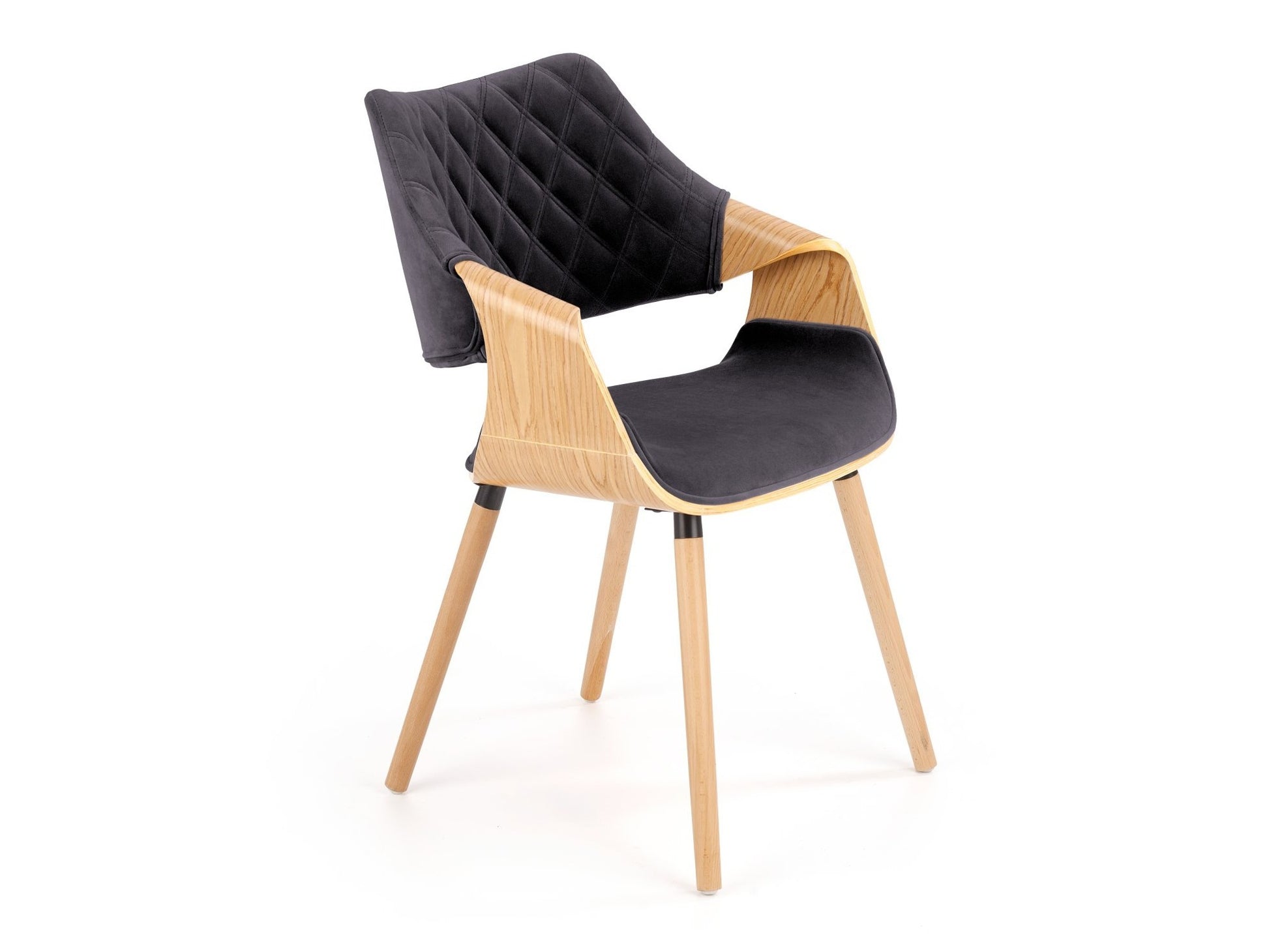 Kėdė K396 V-CH-K/396-KR-NATURALNY/CZARNY, Spalva: Šviesus medis + Juoda