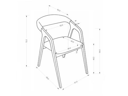 Kėdė BUENO kėdė, natural ąžuolas / Puente 80 V-PL-BUENO-KR-NATURALNY/PUENTE80