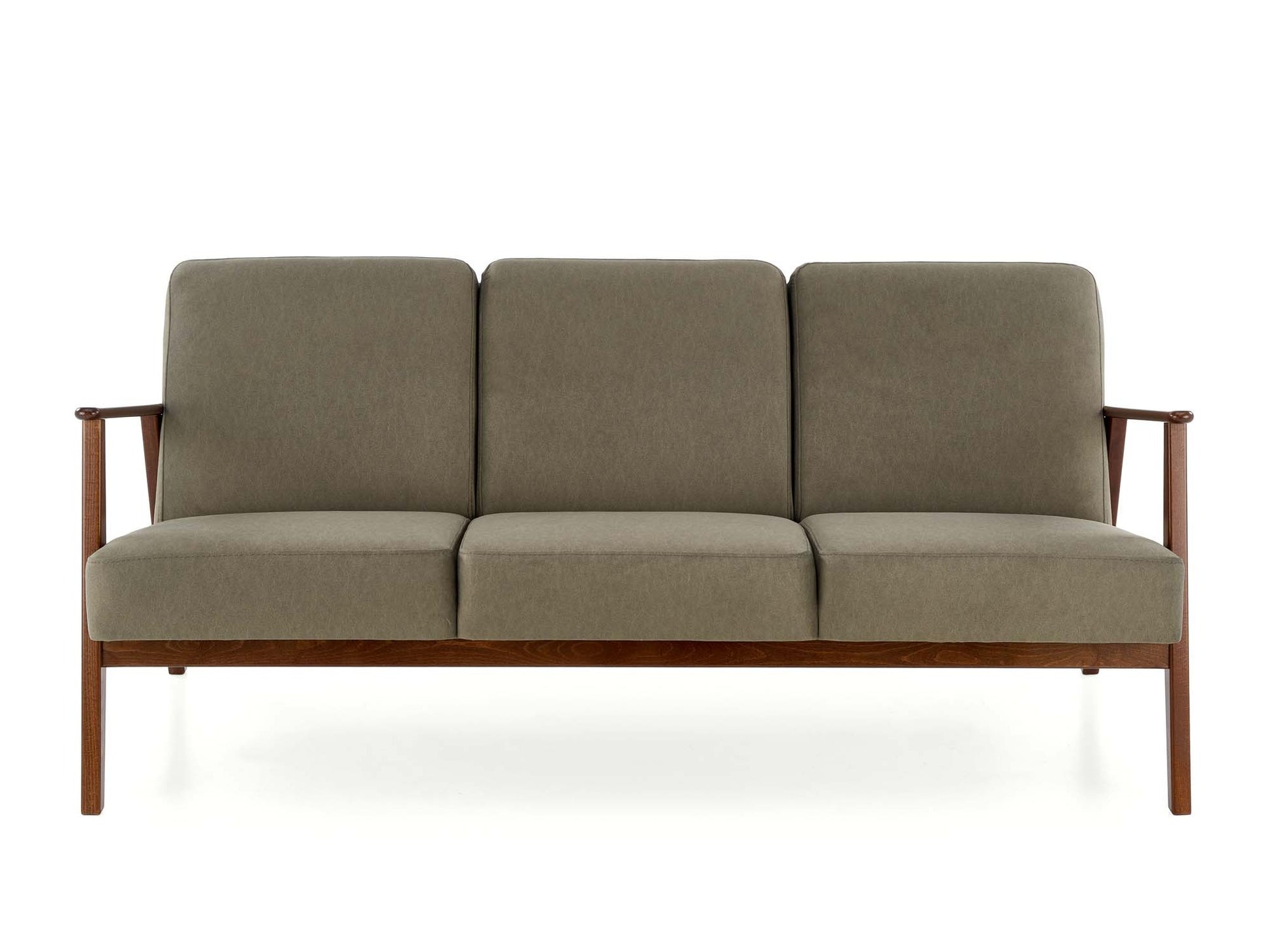 Sofa MILANO 3S sofa, alyvuogių CASTEL#39 / tamsi graikinis riešutas V-PL-MILANO_3S-SOFA-OLIWKOWY (Tamsi žalia + Graikinis riešutas)