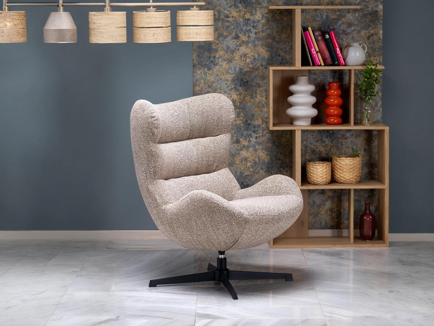 Fotelis JACKIE leisure kėdė V-CH-JACKIE-FOT-C.BEŻOWY, Spalva: Smėlinė