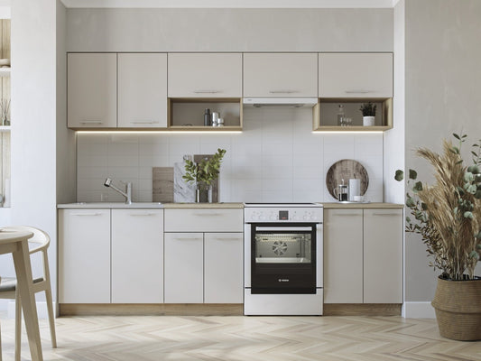 Virtuvės komplektas VIOLA 260 V-UA-VIOLA_260-CREMONA/KASZMIR, Spalva: Cremona ąžuolas + Kašmyras