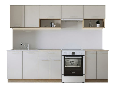 Virtuvės komplektas VIOLA 260 V-UA-VIOLA_260-CREMONA/KASZMIR, Spalva: Cremona ąžuolas + Kašmyras