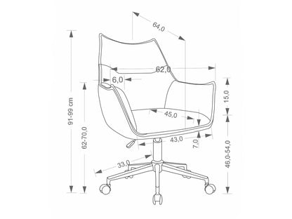 Biuro kėdė CLIO swivel fotelis V-CH-CLIO-FOT-BEŻOWY, Spalva: Smėlinė