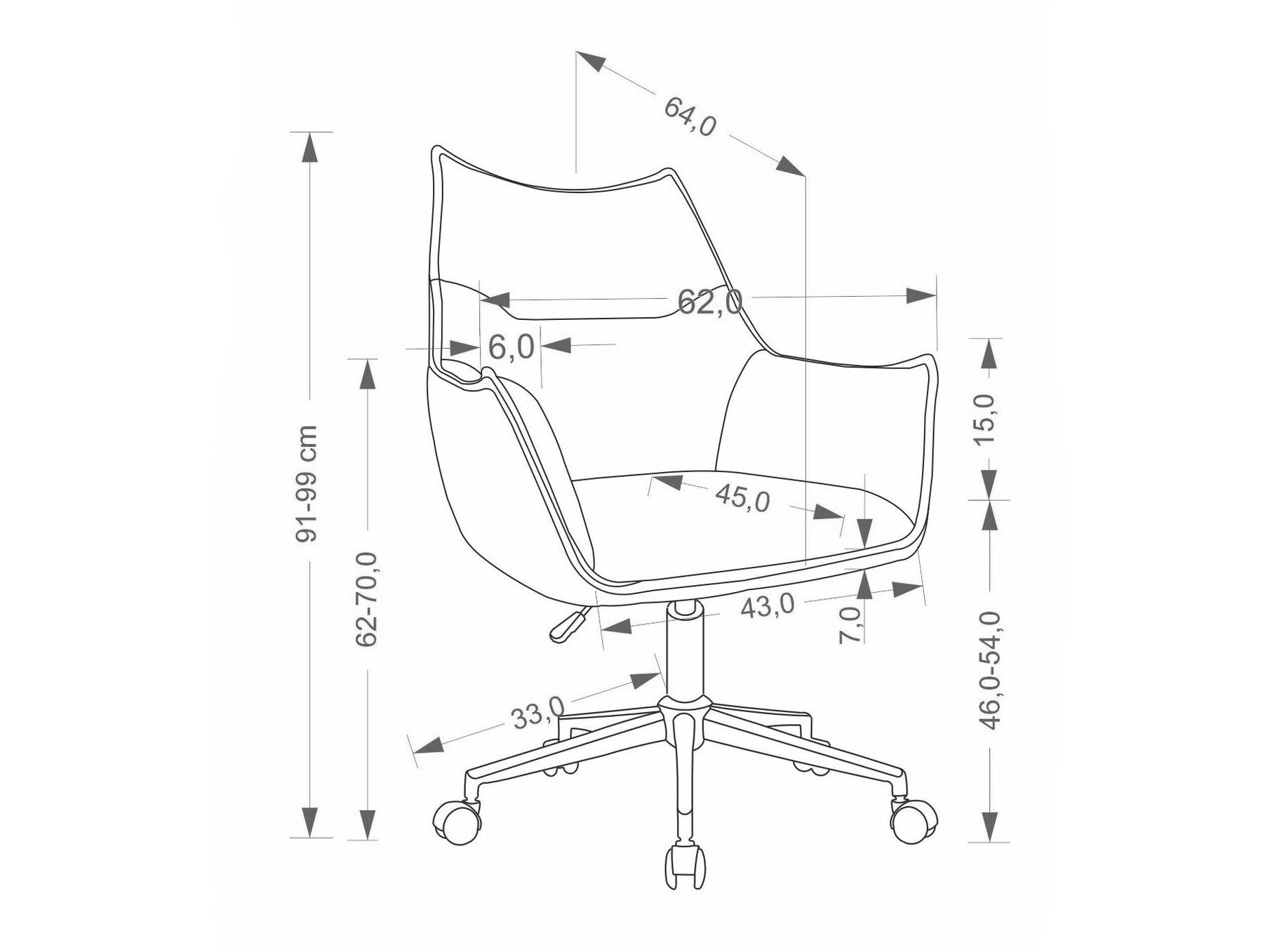Biuro kėdė CLIO swivel fotelis V-CH-CLIO-FOT-BRĄZOWY, Spalva: Ruda