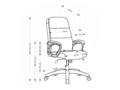 Biuro kėdė SAILOR swivel fotelis V-CH-SAILOR-FOT-POPIELATY, Spalva: Pilka