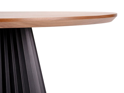 Stalas HEVELIUS stalas, top - graikinis riešutas, leg - juoda V-CH-HEVELIUS-ST-ORZECHOWY