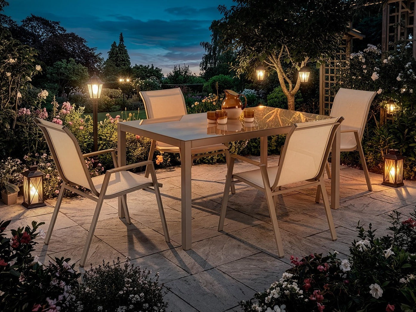 Lauko kėdė HOVER garden kėdė V-CH-HOVER-KR-BEŻOWY, Spalva: Smėlinė + Kapučino