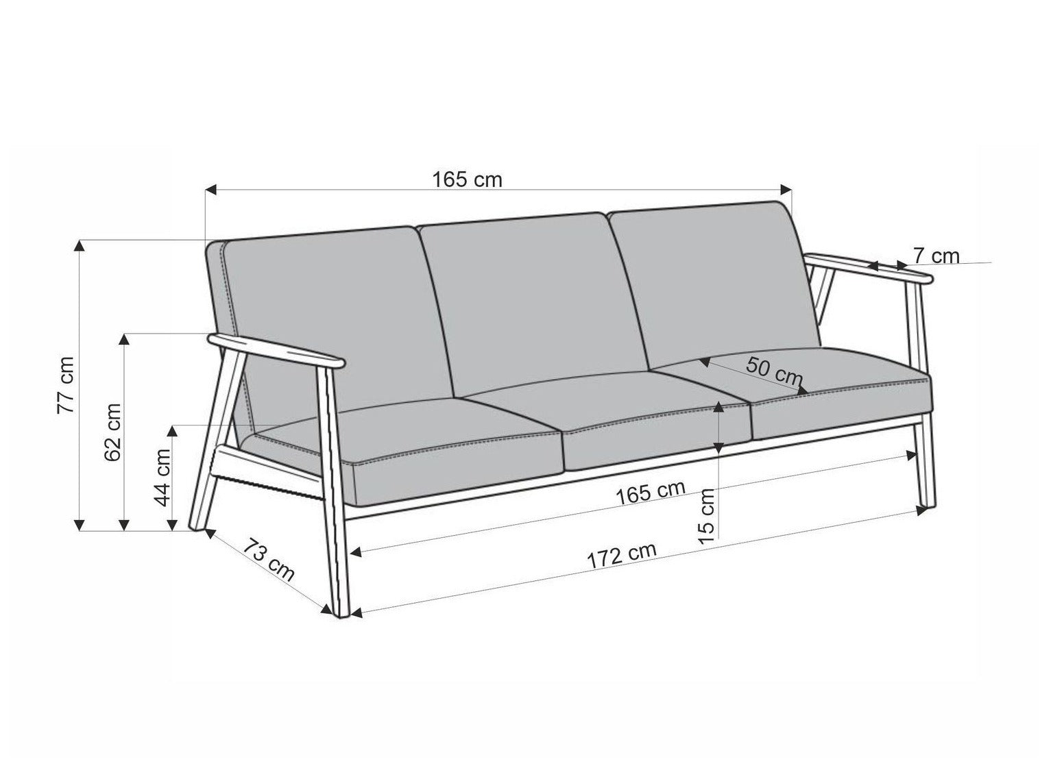 Sofa MILANO 3S sofa V-PL-MILANO_3S-SOFA-POPIEL, Spalva: Castel 93