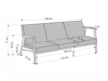 Sofa MILANO 3S sofa V-PL-MILANO_3S-SOFA-POPIEL, Spalva: Castel 93