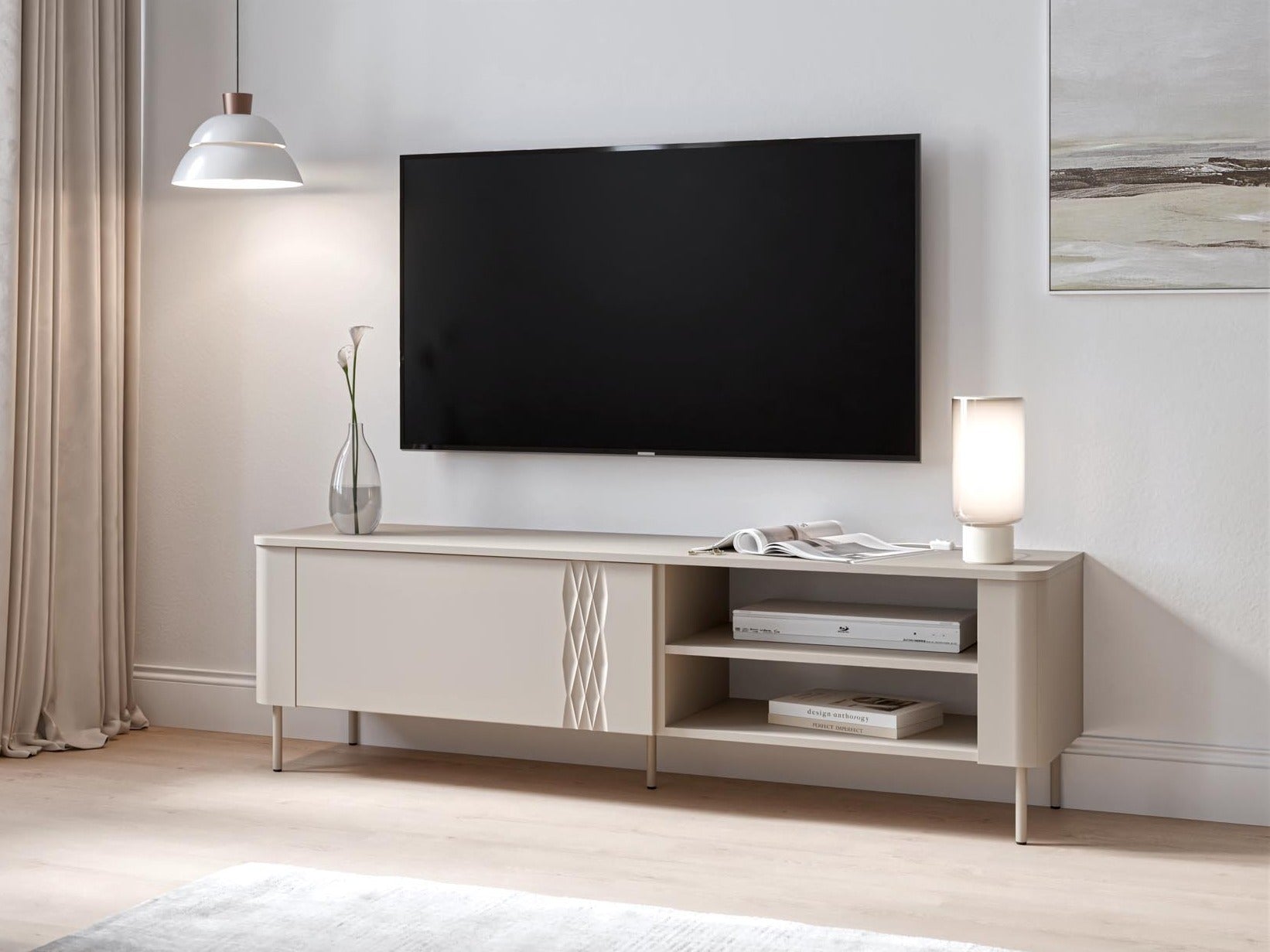 TV staliukas TIRANTE RTV-1 RTV staliukas kašmyras, Židinys: Nėra
